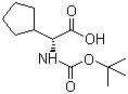 structure of CAS# 156881-63-9, Boc-D-Cyclopentylglycine;N-tert-Butoxycarbonyl-D-Cyclopentylglycine