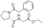 结构式 CAS# 157115-85-0, N-(1-(苯基乙酰基)-L-脯氨酰)甘氨酸乙酯