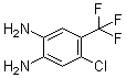 structure of CAS# 157590-59-5, 3,4-Diamino-6-chlorobenzotrifluoride;4-Chloro-5-(trifluoromethyl)-1,2-benzenediamine; 5-Chloro-4-(trifluoromethyl)benzene-1,2-diamine