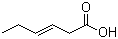 结构式 CAS# 1577-18-0, 反式-3-己烯酸; (E)-3-己烯酸