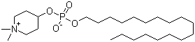 结构式 CAS# 157716-52-4, 哌立福新; (1,1-二甲基哌啶-1-鎓-4-基)十八烷基磷酸酯