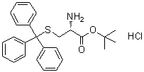 structure of CAS# 158009-03-1, S-(Triphenylmethyl)-L-cysteine 1,1-dimethylethyl ester hydrochloride