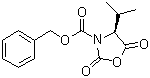 结构式 CAS# 158257-41-1, (S)-3-苄氧羰基-4-异丙基-2,5-恶唑烷二酮