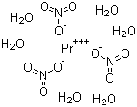 structure of CAS# 15878-77-0, Praseodymium(III) nitrate hexahydrate