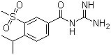 structure of CAS# 159138-80-4, N-(Aminoiminomethyl)-4-(1-methylethyl)-3-(methylsulfonyl)benzamide;Cariporide