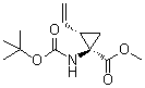 structure of CAS# 159622-09-0, (1R,2S)-1-[[(1,1-Dimethylethoxy)carbonyl]amino]-2-ethenylcyclopropanecarboxylic acid methyl ester