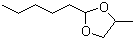 structure of CAS# 1599-49-1, Hexaldehyde propyleneglycol acetal;4-Methyl-2-pentyl-1,3-dioxolane