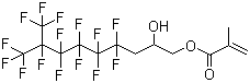 结构式 CAS# 16083-81-1, 3-(全氟-5-甲基己基)-2-羟基丙基甲基丙烯酸酯