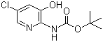 结构式 CAS# 1609402-46-1, N-(5-氯-3-羟基-2-吡啶基)氨基甲酸叔丁酯
