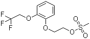 结构式 CAS# 160969-03-9, 2-[2-(2,2,2-三氟乙氧基)苯氧基]乙基甲磺酸酯