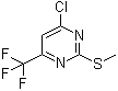 结构式 CAS# 16097-63-5, 4-氯-2-(甲硫基)-6-(三氟甲基)嘧啶