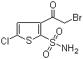 structure of CAS# 160982-11-6, 3-(Bromoacetyl)-5-chloro-2-thiophenesulfonamide;3-(2-Bromoacetyl)-5-chloro-2-thiophenesulfonamide