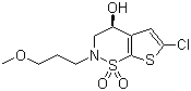 structure of CAS# 160982-13-8, (S)-6-Chloro-2-(3-methoxypropyl)-3,4-dihydro-2H-thieno[3,2-e][1,2]thiazin-4-ol 1,1-dioxide