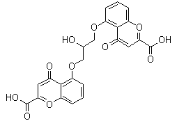 structure of CAS# 16110-51-3, Cromoglicic acid;Cromoglycic acid; 5,5'-(2-Hydroxytrimethylenedioxy)bis(4-oxochromene-2-carboxylic acid); 1,3-Bis(2-carboxychromon-5-yloxy)-2-hydroxypropane