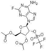 3',5'-Di-O-acetyl-2-fluoro-2'-O-(trifluoromethanesulfonyl)adenosine molecular structure (CAS 161109-76-8)
