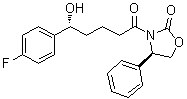 结构式 CAS# 1612153-32-8, (4R)-3-[(5R)-5-(4-氟苯基)-5-羟基-1-氧代戊基]-4-苯基-2-恶唑烷酮