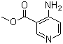 structure of CAS# 16135-36-7, Methyl 4-aminopyridine-3-carboxylate;4-Aminonicotinic acid methyl ester; 4-Amino-3-pyridinecarboxylic acid methyl ester