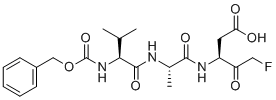 structure of CAS# 161401-82-7, Caspase Inhibitor VI;Z-VAD-FMK; Z-Val-Ala-Asp fluoromethyl ketone; Z-VAD(OH)-FMK; (3S)-5-fluoro-3-[[(2S)-2-[[(2S)-3-methyl-2-(phenylmethoxycarbonylamino)butanoyl]amino]propanoyl]amino]-4-oxopentanoic acid