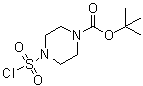 structure of CAS# 162046-65-3, 4-(Chlorosulfonyl)-1-piperazinecarboxylic acid 1,1-dimethylethyl ester