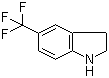 结构式 CAS# 162100-55-2, 5-三氟甲基吲哚啉; 5-(三氟甲基)二氢吲哚