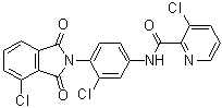结构式 CAS# 1623101-11-0, 3-氯-N-[3-氯-4-(4-氯-1,3-二氢-1,3-二氧代-2H-异吲哚-2-基)苯基]-2-吡啶甲酰胺