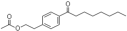 structure of CAS# 162358-03-4, 4-Octanoylphenethyl acetate;1-[4-[2-(Acetyloxy)ethyl]phenyl]-1-octanone
