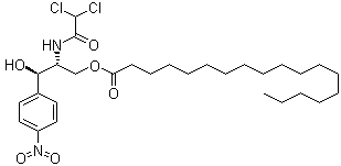 structure of CAS# 16255-48-4, Eusynthomycin;Levomycetin stearate; Chloroamphenicol stearate; [(2R,3R)-2-[(2,2-Dichloroacetyl)amino]-3-hydroxy-3-(4-nitrophenyl)propyl] octadecanoate