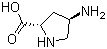 structure of CAS# 16257-88-8, trans-4-Amino-L-proline;(4R)-4-Amino-L-proline
