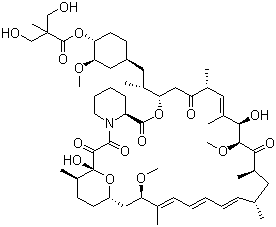 structure of CAS# 162635-04-3, Temsirolimus;Rapamycin 42-[3-hydroxy-2-(hydroxymethyl)-2-methylpropanoate