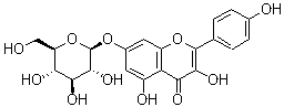 structure of CAS# 16290-07-6, Kaempferol 7-O-glucoside;Kaempferol 7-monoglucoside; Glucosyl-7-kaempferol; Populnin