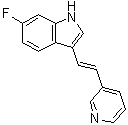 structure of CAS# 163239-22-3, 6-Fluoro-3-[(1E)-2-(3-pyridinyl)ethenyl]-1H-indole;680C91