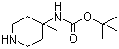 结构式 CAS# 163271-08-7, (4-甲基哌啶-4-基)氨基甲酸叔丁酯