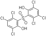 structure of CAS# 1638-41-1, 2,2'-Sulfonylbis(3,4,6-trichlorophenol)
