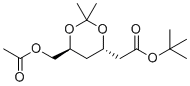 structure of CAS# 1642330-94-6, Rosuvastatin Impurity 41;Tert-butyl 2-((4S,6S)-6-(acetoxymethyl)-2,2-dimethyl-1,3-dioxan-4-yl)acetate