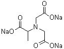 structure of CAS# 164462-16-2, N,N-Bis(carboxymethyl)alanine trisodium salt;DL-Alanine-N,N-diacetic acid trisodium salt