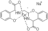 结构式 CAS# 16455-61-1, 乙二胺二邻羟苯基大乙酸铁钠
