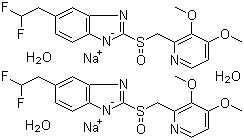 Pantoprazole sodium hydrate molecular structure (CAS 164579-32-2)