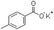 结构式 CAS# 16518-25-5, 对甲苯甲酸钾盐; 4-甲基苯甲酸钾