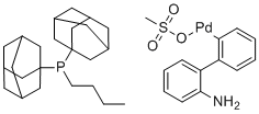 结构式 CAS# 1651823-59-4, [2'-(氨基-κN)[1,1'-联苯]-2-基-κC][丁基二(三环[3.3.1.13,7]癸-1-基)膦](甲烷磺酸基-κO)-钯]-2-基-κC]-钯