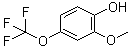结构式 CAS# 166312-49-8, 2-甲氧基-4-(三氟甲氧基)苯酚