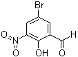 结构式 CAS# 16634-88-1, 5-溴-3-硝基水杨醛