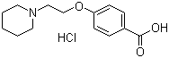 结构式 CAS# 166975-76-4, 4-(2-哌啶乙氧基)苯甲酸盐酸盐