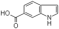 结构式 CAS# 1670-82-2, 6-吲哚甲酸; 吲哚-6-甲酸