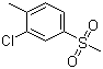 structure of CAS# 1671-18-7, 2-Chloro-4-(methylsulfonyl)toluene;2-Chloro-1-methyl-(4-methylsulfonyl)benzene; 3-Chloro-4-methylphenyl methyl sulfone