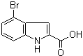 结构式 CAS# 16732-64-2, 4-溴吲哚-2-羧酸