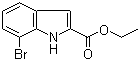 结构式 CAS# 16732-69-7, 7-溴-1H-吲哚-2-甲酸乙酯