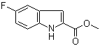 结构式 CAS# 167631-84-7, 5-氟-1H-吲哚-2-羧酸甲酯