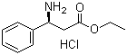 structure of CAS# 167834-24-4, (S)-3-Amino-3-phenylpropanoic acid ethyl ester hydrochloride