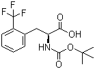 structure of CAS# 167993-21-7, Boc-2-(Trifluoromethyl)-L-phenylalanine;Boc-Phe(2-CF3)-OH; Boc-L-Phe(2-trifluoromethyl)-OH; Boc-L-2-Trifluoromethylphe; tert-Butoxycarbonyl-L-2-trifluoromethylphenylalanine