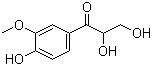 structure of CAS# 168293-10-5, C-Veratroylglycol;2,3-Dihydroxy-1-(4-hydroxy-3-methoxyphenyl)-1-propanone